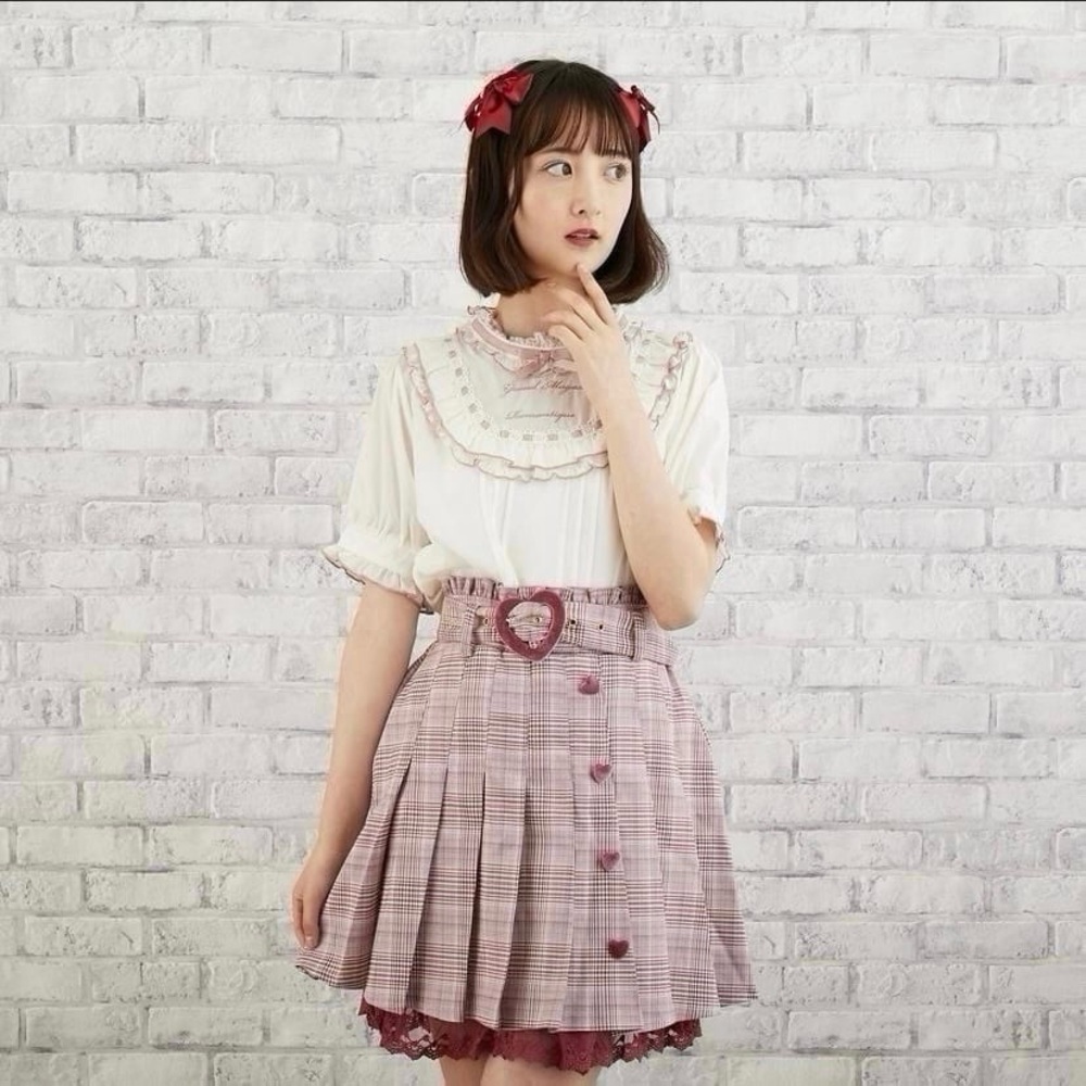 Liz Lisa Message Embroidered Ribbon Blouse - Picture 4 of 7